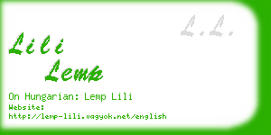 lili lemp business card